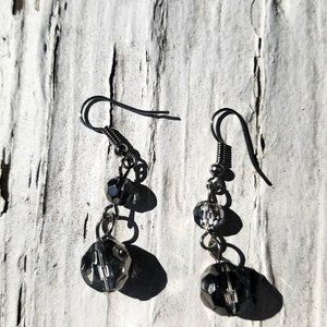 Clear Beaded Earrings